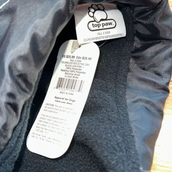Top paw NWT fall winter dog jacket purple/pink - Picture 9 of 9